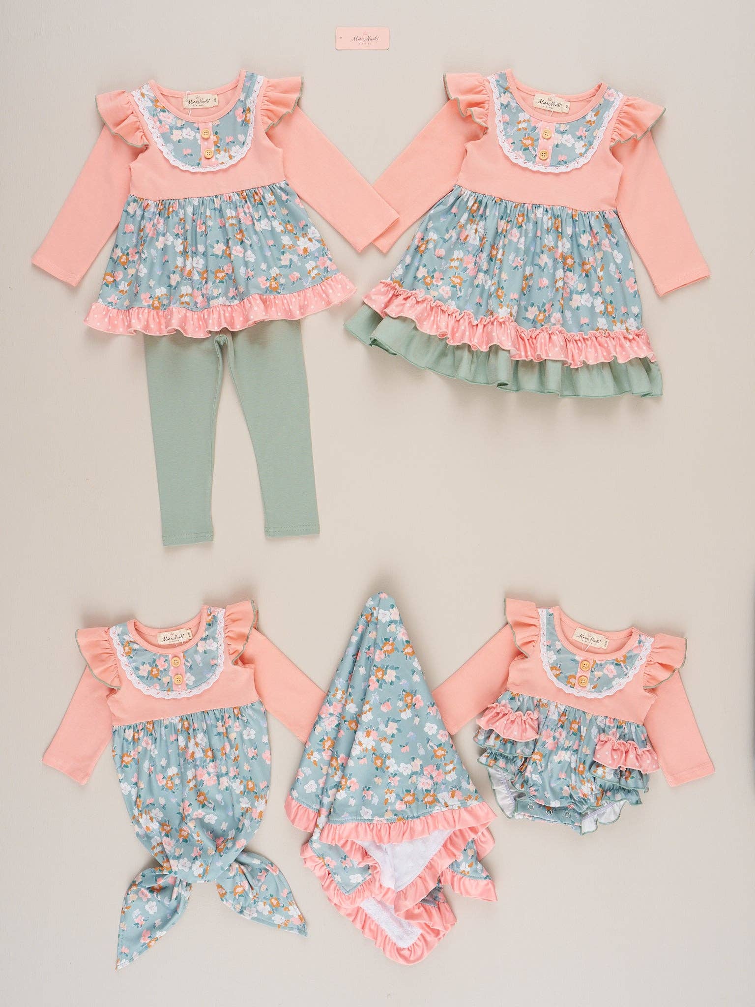 Marie Nicole Clothing - Wholesale Bedding Blanket - Kids & Baby - Little Wildflower Ruffle Blanket1