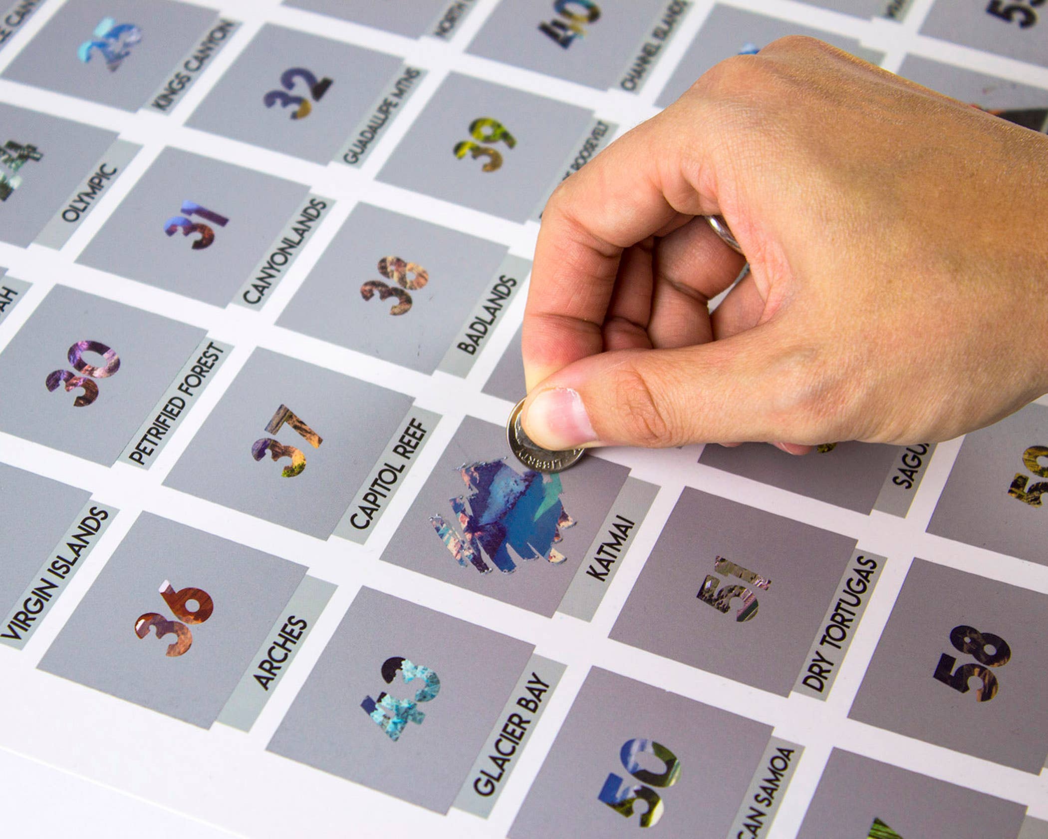 Cascadia Modern - Wholesale Poster - National Parks Scratch-Off Poster4