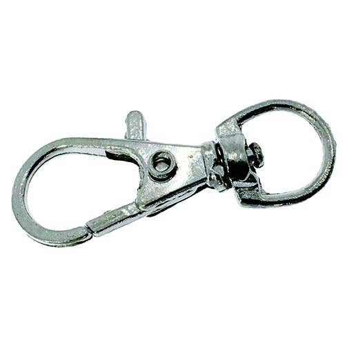 100 moschettoni grandi da 32 mm, color argento per la vendita all'ingrosso da parte di EHAWA