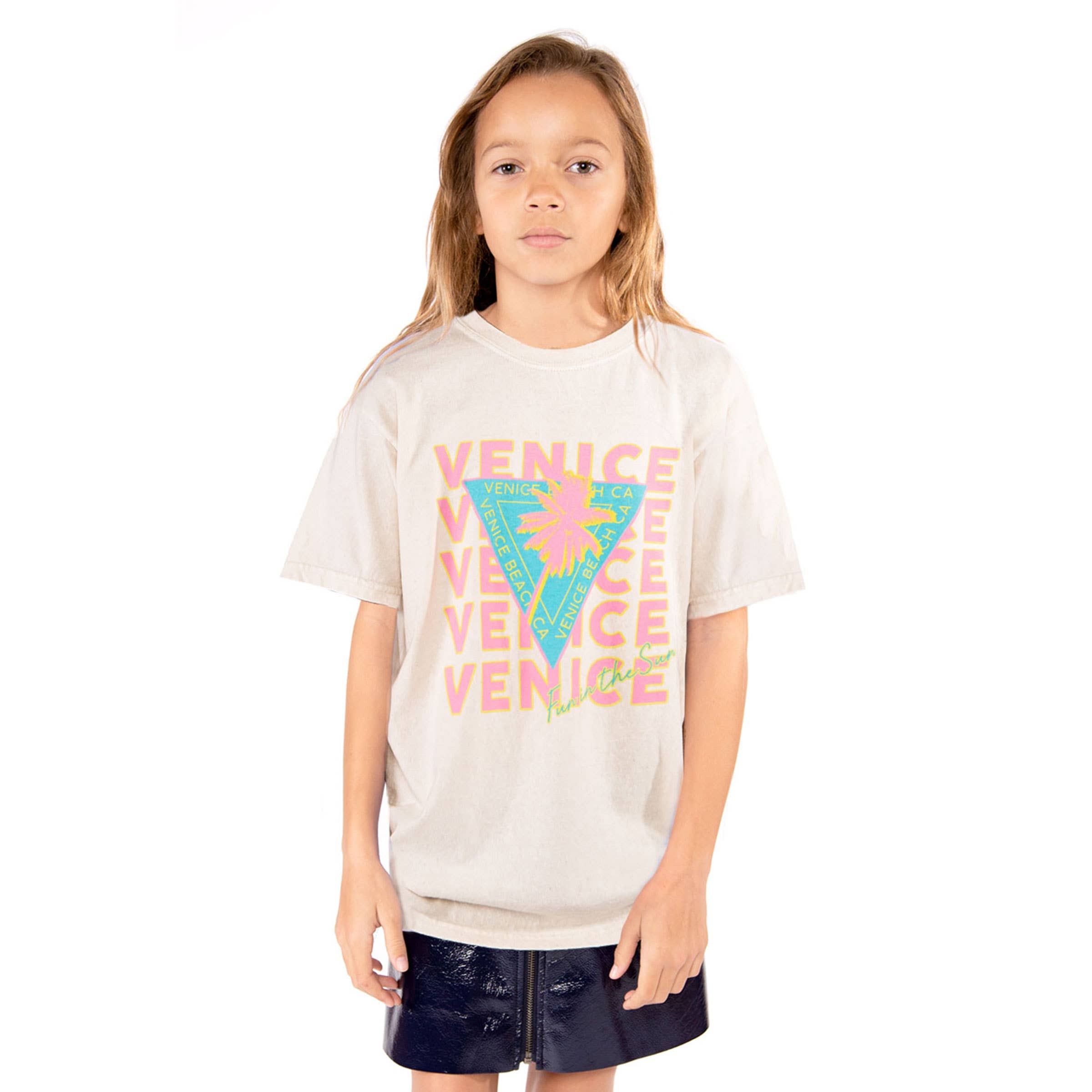 Port 213 - Wholesale Screen Printed T-Shirt - Kids - Kids Ivory Venice T-shirt-Girls, Boys3