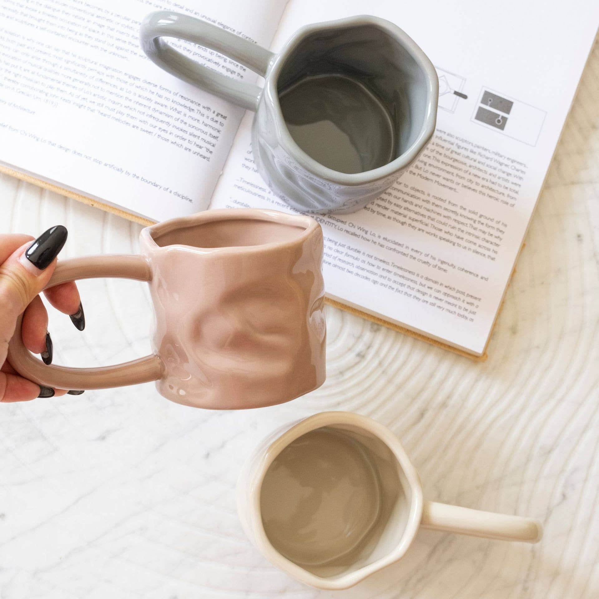 Ailly's garden - Wholesale Coffee Mug - Mug créatif minimaliste en céramique avec grande anse5