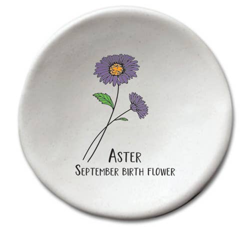 August Ceramics - Wholesale Jewelry Dish - 3.5" Ceramic Birth Month assortment with Tabletop Display12