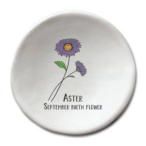 August Ceramics - Wholesale Jewelry Dish - 3.5" Ceramic Birth Month assortment with Tabletop Display12