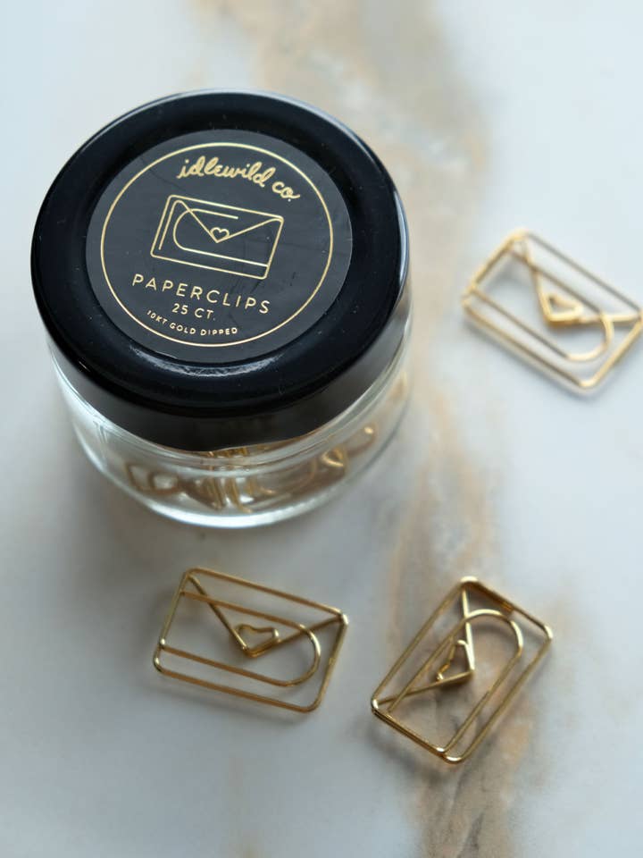 Trombones plaqués or (Pot de 25) | Lettre d'amour pour la vente par Idlewild Co.