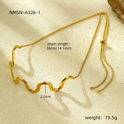 Gooddiy - Wholesale Bib Necklace - Stainless Steel 18K Gold Plated Necklace In Bulk wholesale0