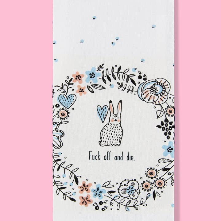 Bad Grandma Designs - Wholesale Tea Towel - Fuck Off and Die Dishtowel