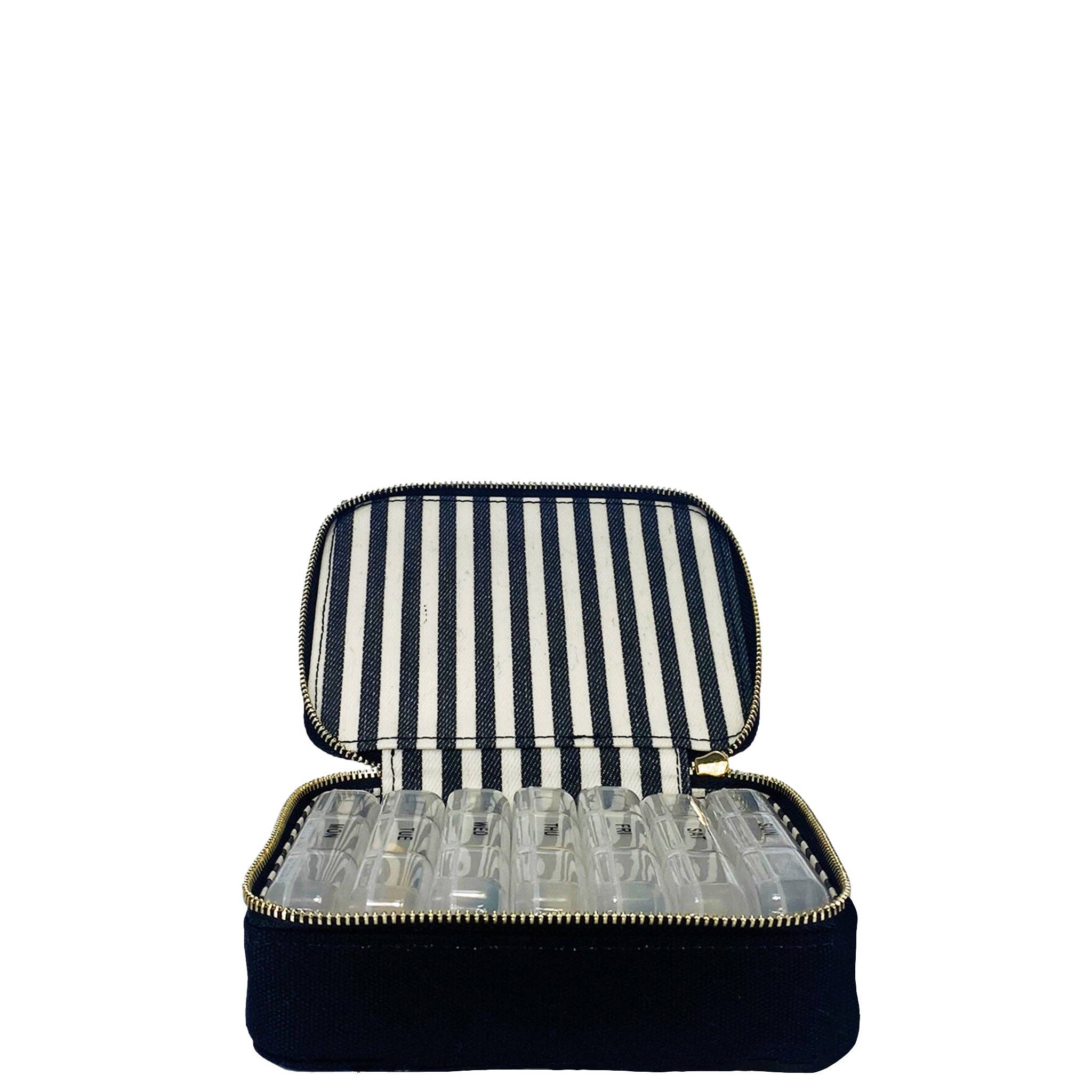 Bag-All - Vente Pilulier - Grande trousse organisatrice de pilules avec insert hebdomadaire, noire4