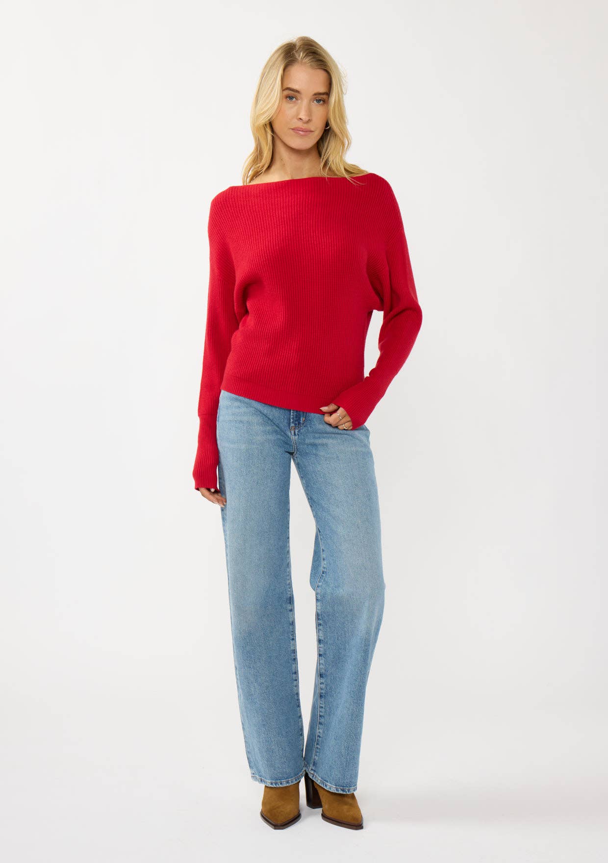 Lovestitch - Vente Pull en maille – femme - Pull en tricot gaufré à manches longues6