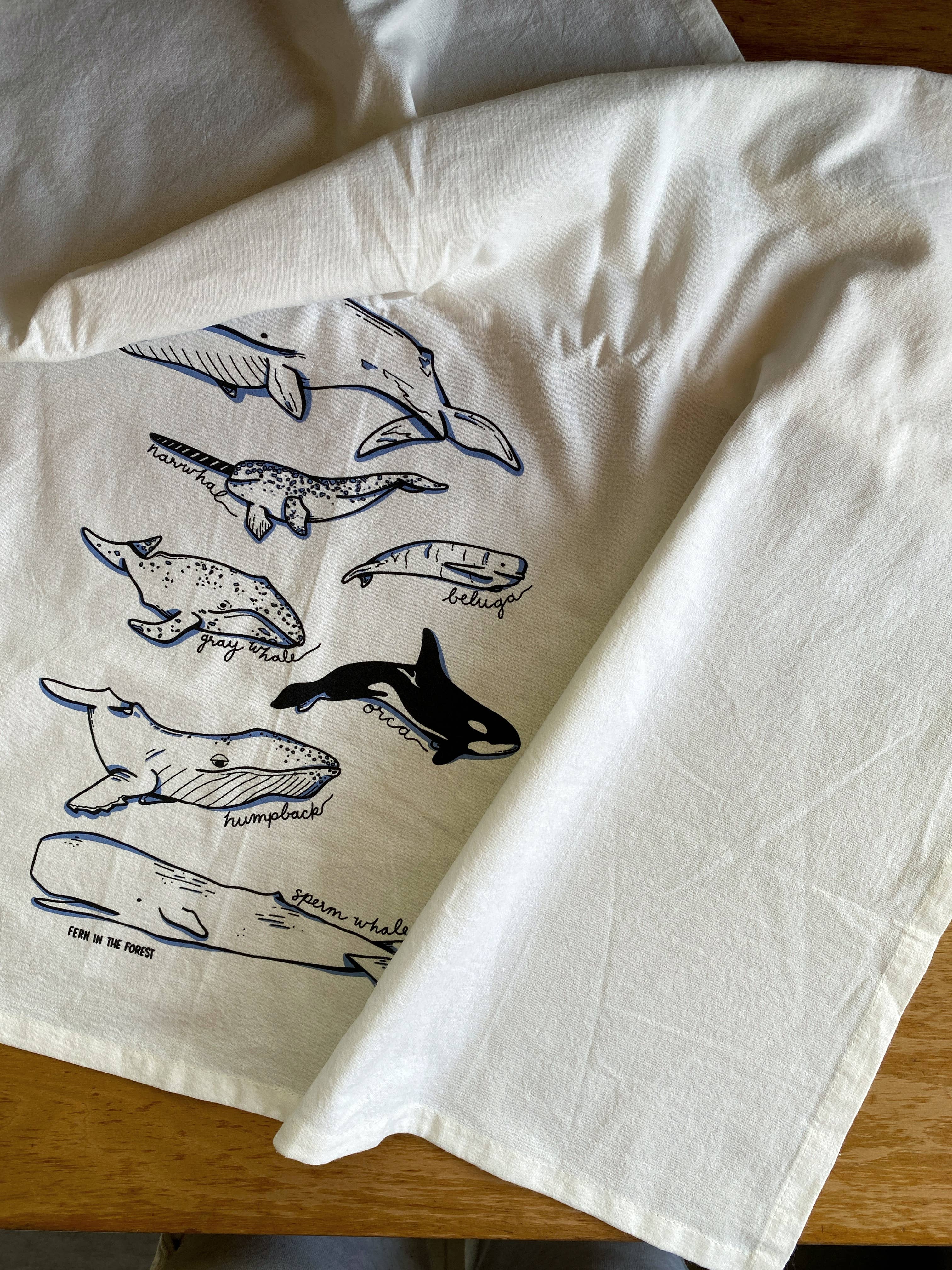 Fern In The Forest - Wholesale Tea Towel - Whale Tea Towel | Screenprinted3