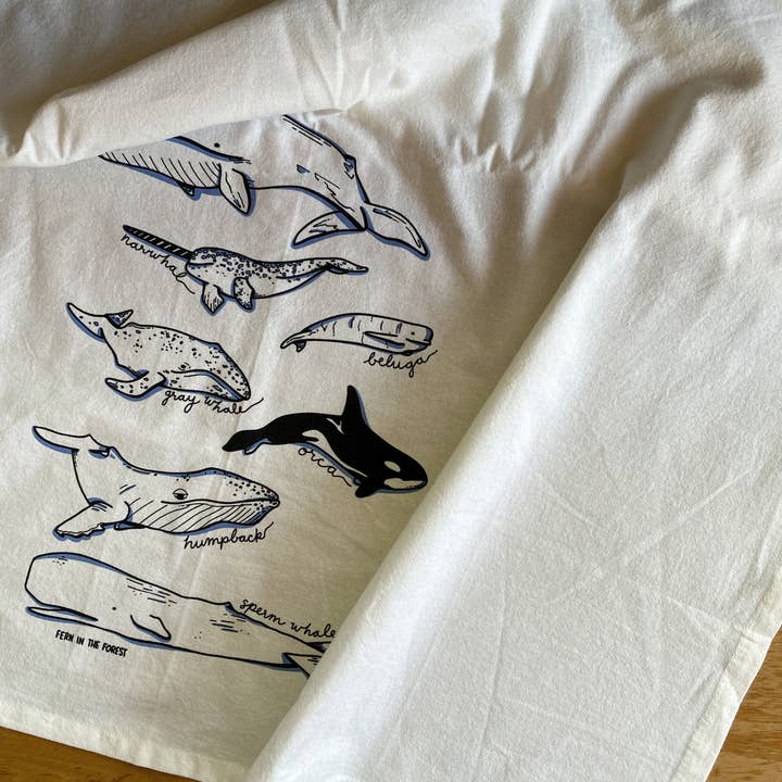 Fern In The Forest - Wholesale Tea Towel - Whale Tea Towel | Screenprinted3