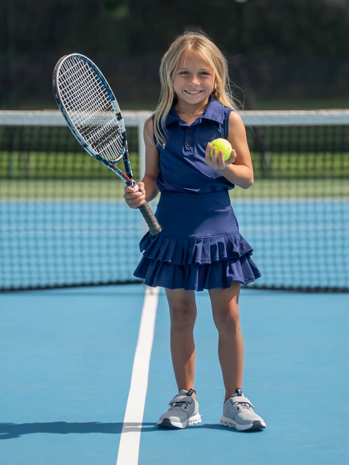 Eden Polo Skort Set Navy for wholesale by Catalina Prep