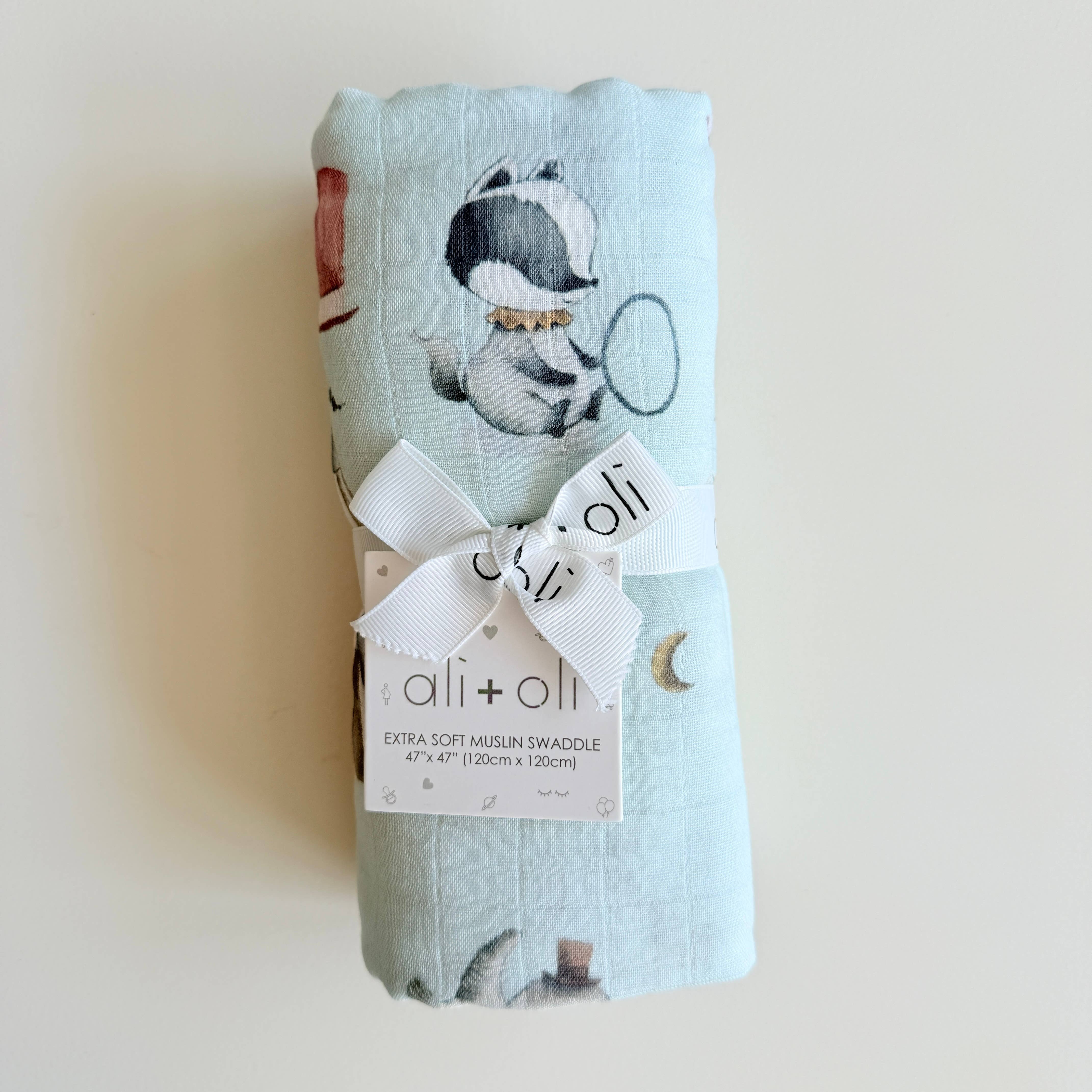 Ali+Oli - Wholesale Swaddle - Baby - Bamboo Muslin Swaddle Blanket (Circus)5