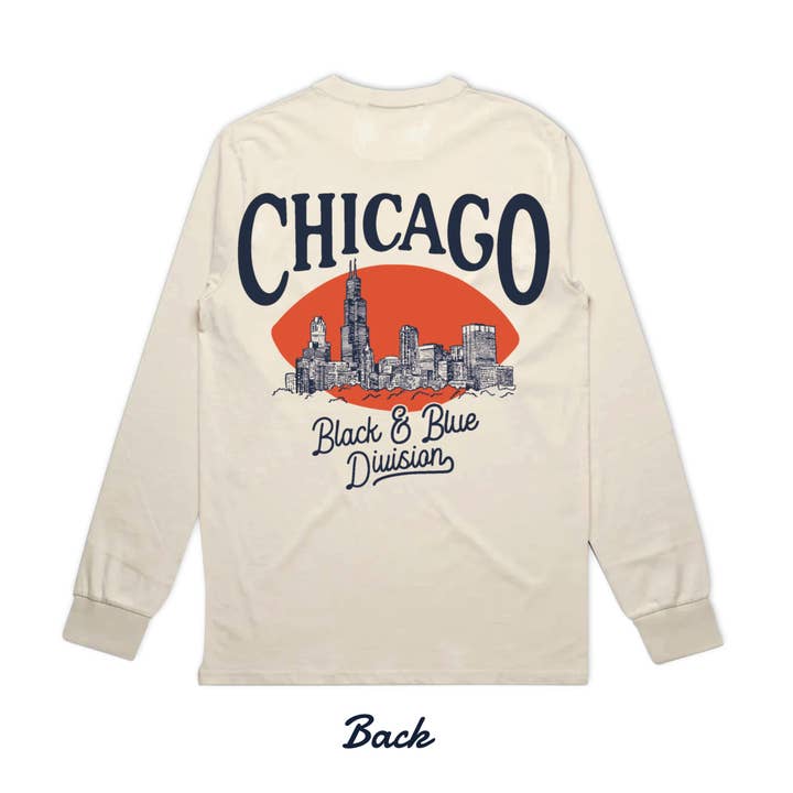 Chitown Clothing - Wholesale Screen Printed T-Shirt - Men's - Chicago Football Long Sleeve Shirt