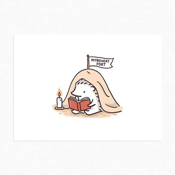 Introvert Fort Postcard for wholesale by Tales of Eleanor