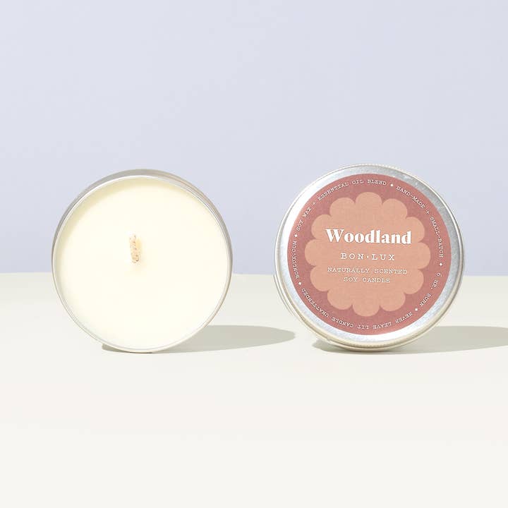 Vela en lata de viaje Woodland para venta al por mayor de bon lux