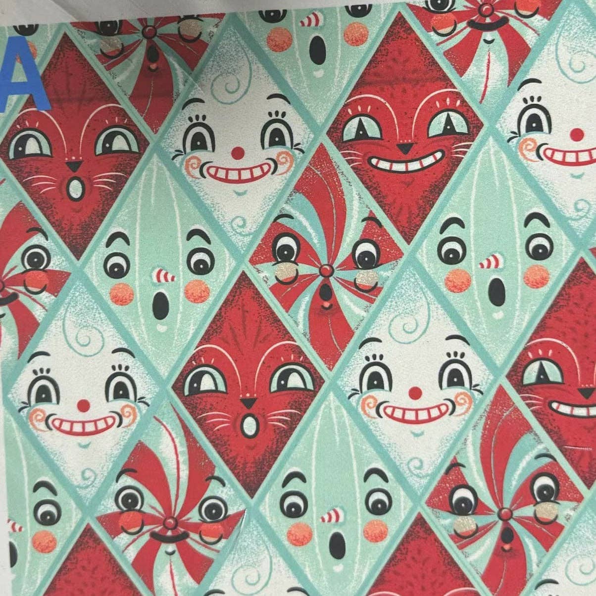 Beautifully Unique® Bootique - Wholesale Leggings - Dames - "Holiday Faces" (Johanna Parker Exclusief) Kerst Pepermunt Diamanten - Leggings2