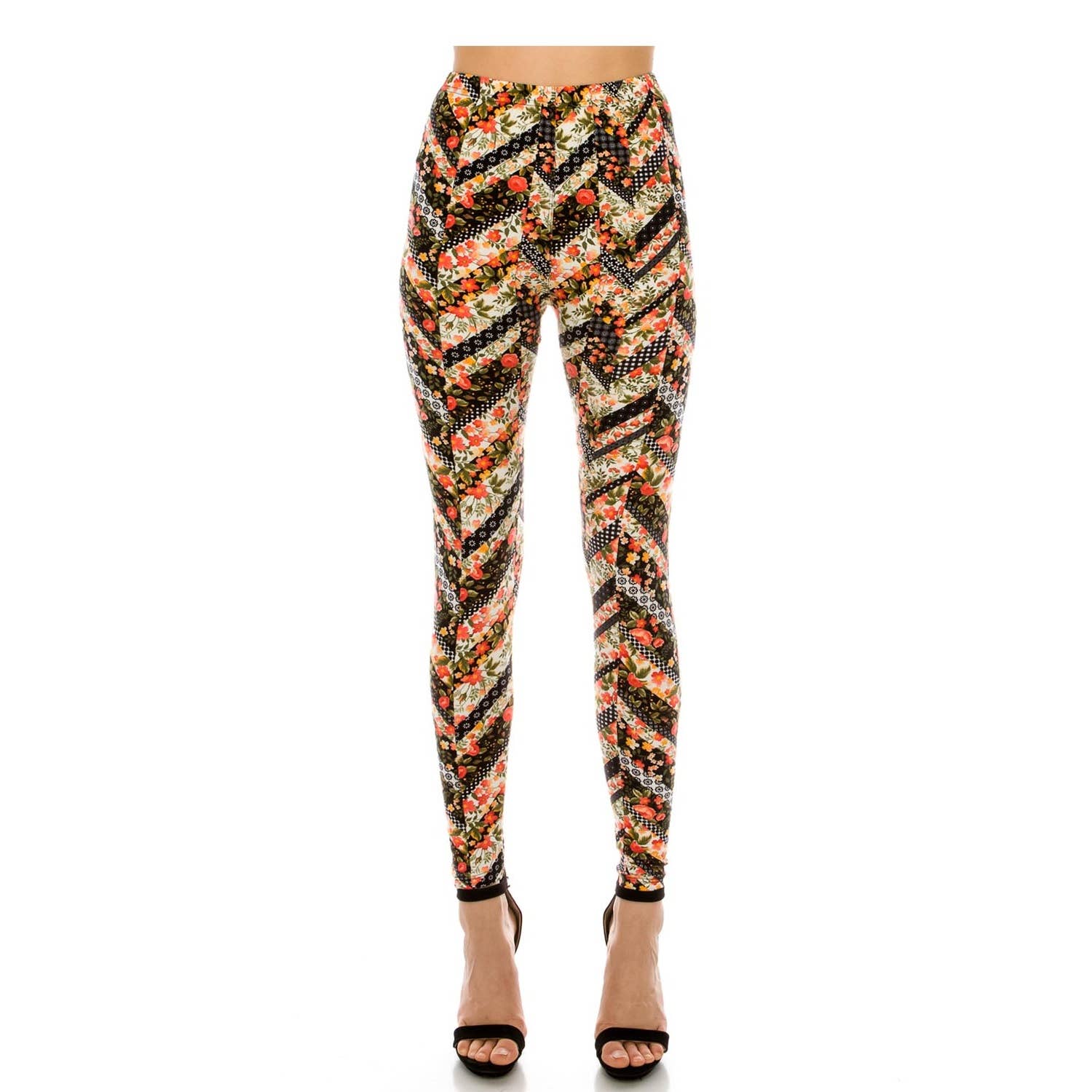 JHP Collection - Wholesale Fashion Leggings - Women's - WOMENS CASUAL MULTI COLOR BRUSHED FULL LEGGINGS12