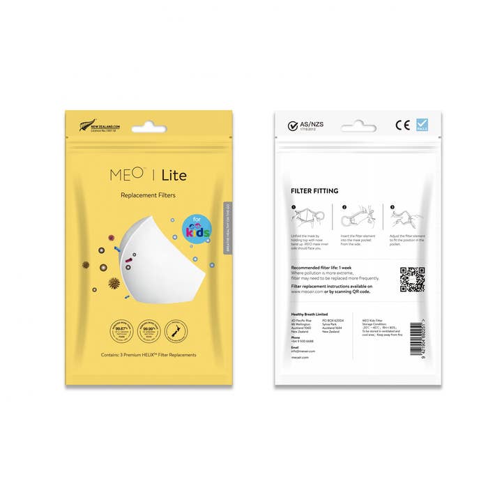 MEO - Venta al por mayor Mascarilla facial protectora - Filtro infantil Meo™ (filtro helix™)