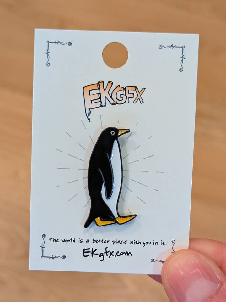 Épingle en émail pingouin "Jerry" pour la vente par ek.gfx