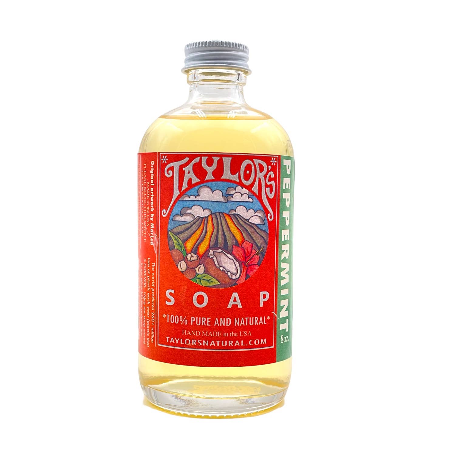 Taylor's Naturals - Wholesale Body wash/shower gel - Liquid Castile Soap* ALL Purpose in glass* Plastic-FREE- 8oz1