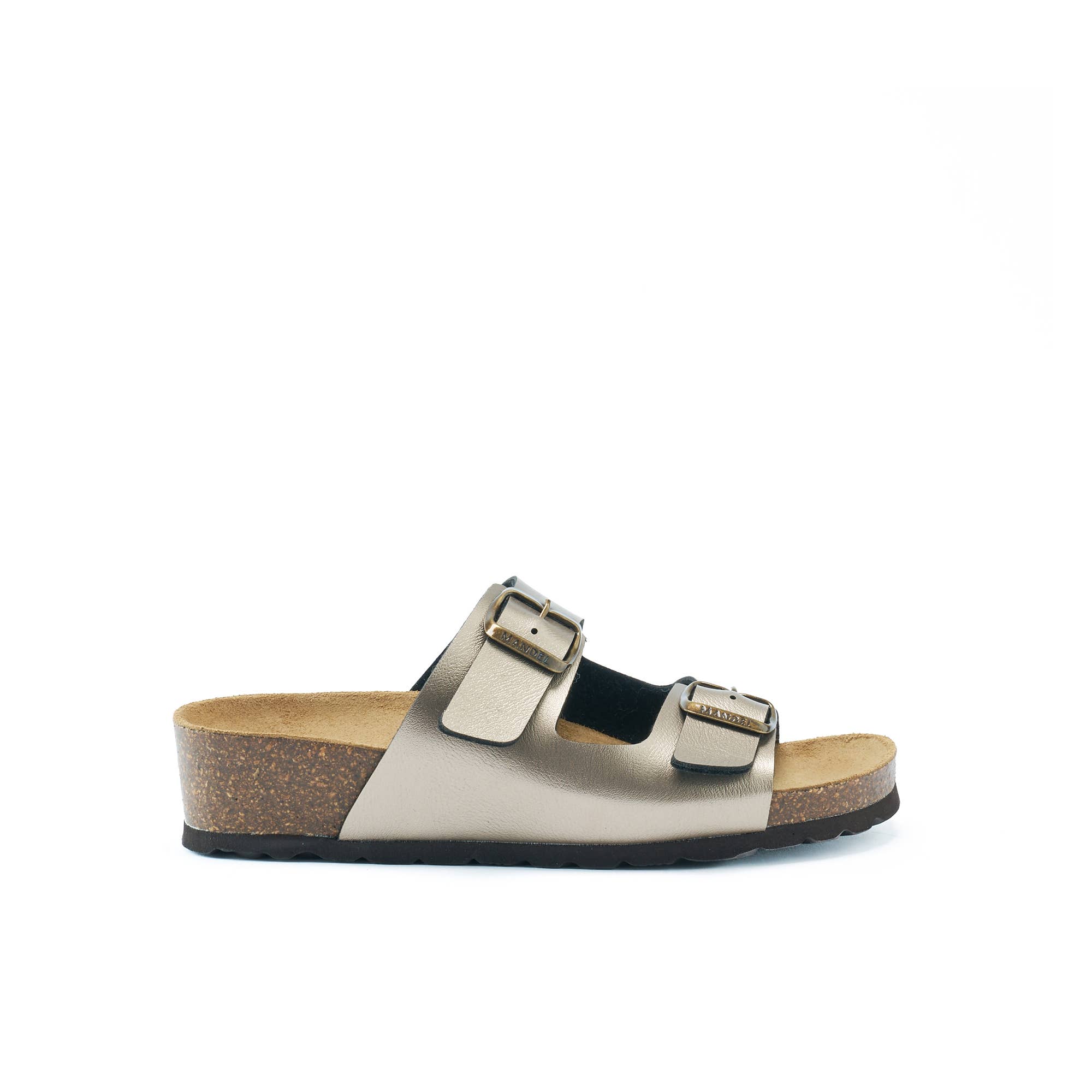 Mandél - Vente Sandales – femme - Ciabatta deux bandes CARLA or - Art.MD02460