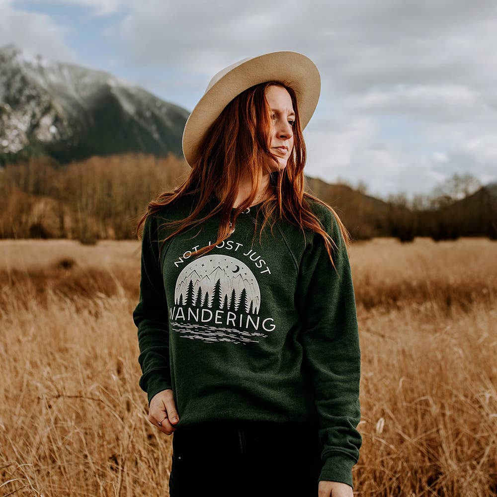 Alley & Rae - Wholesale Graphic Sweatshirt - Women's - Not Lost Just Wandering Adventure Sweatshirt3