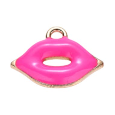 Pregadores Lábios Pucker Up Dourado por atacado de The Charm Bar Company