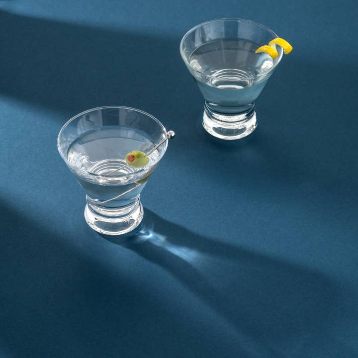 JoyJolt - Wholesale Cocktail/Liquor Glass - Afina Heavy Base Stemless Martini Glasses