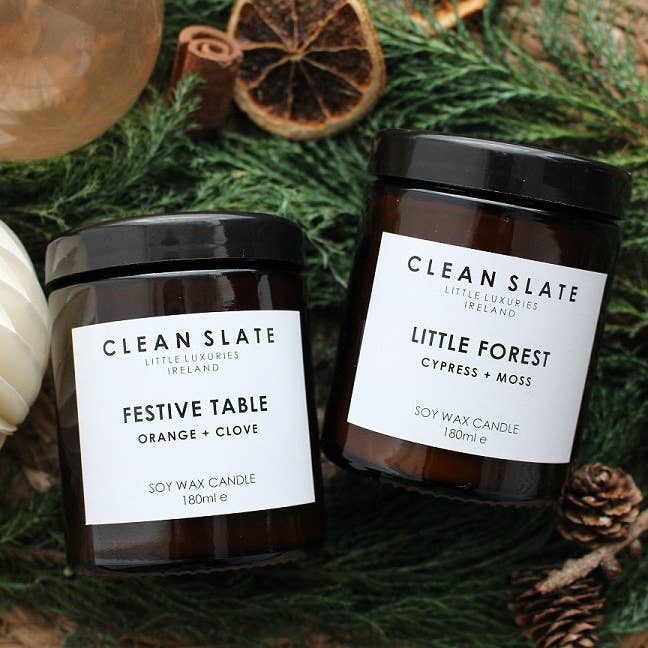 CLEAN SLATE - Wholesale Jar/Filled Candle - Christmas Bundle Amber Collection