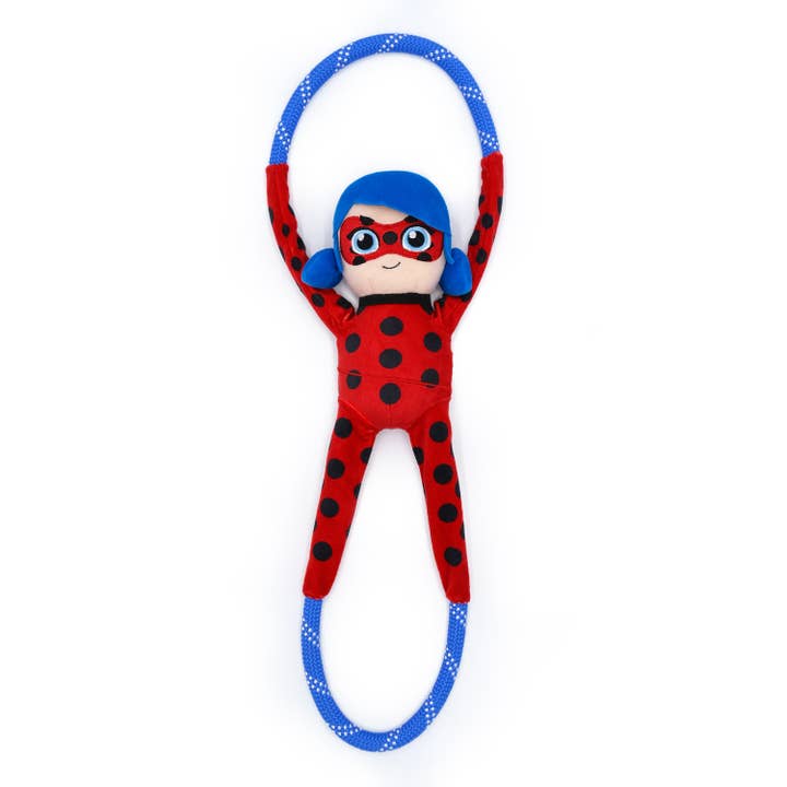 ZippyPaws - Wholesale Pet Rope Toy - Dog - MIRACULOUS RopeTugz® - Ladybug - Dog Toy