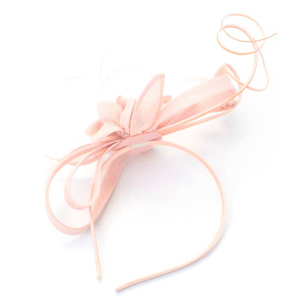 Inca UK - Wholesale Fascinator Hat - Women's - Pink Sinamay flower fascinator with quills