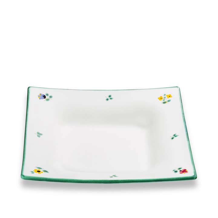 Fiori sparsi, tendenza piatto fondo (20 x 20 cm) per la vendita all'ingrosso da parte di Gmundner Keramik Handels GmbH