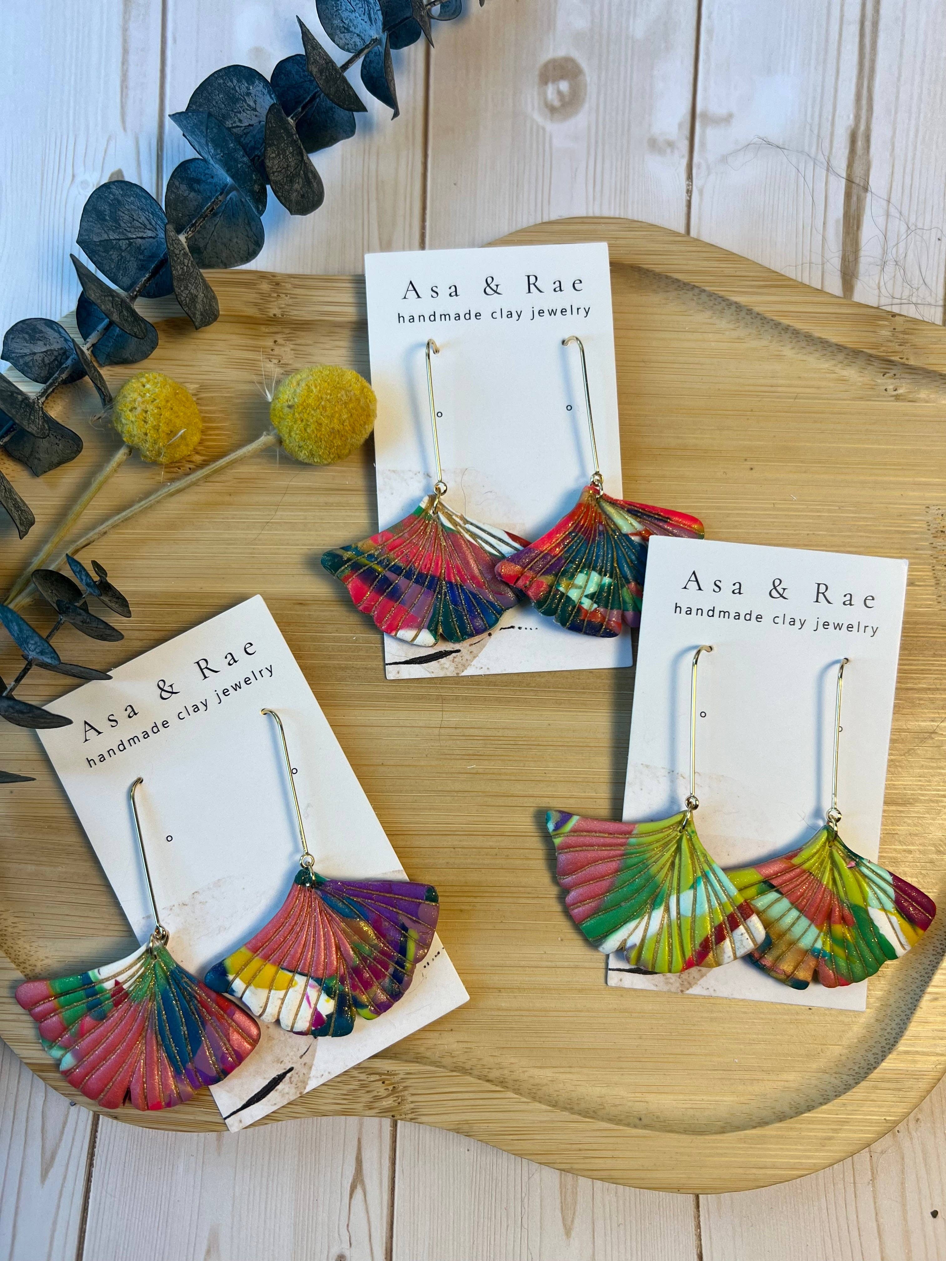 Asa&Rae - Wholesale Dangle Earrings - Ginkgo Leaf Dangle3