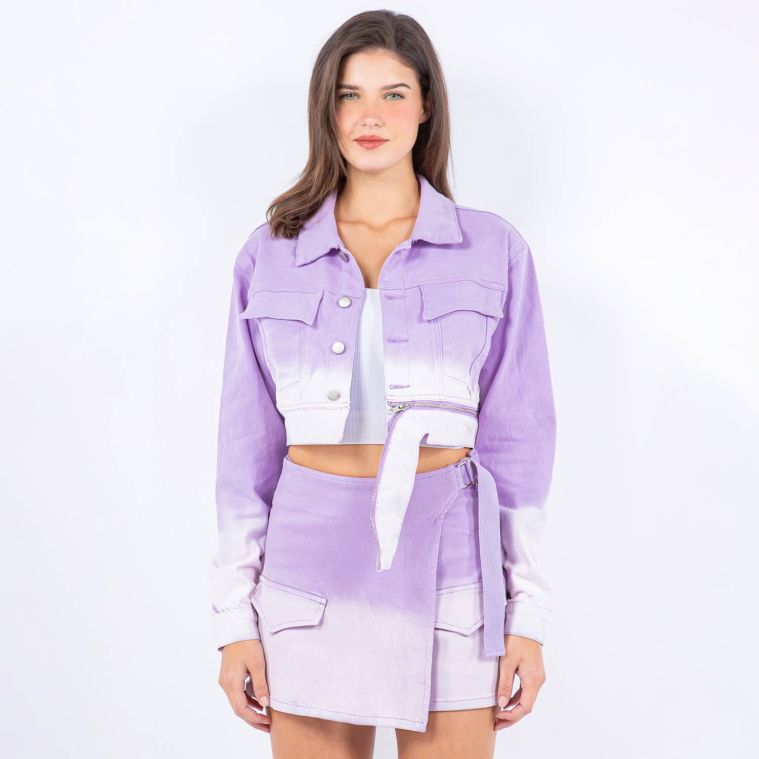 American Bazi – wholesale Jacka - Dam – OMBRE TVÄTTAD DRAGKEDJA TRIM JACKOR-RJK92559