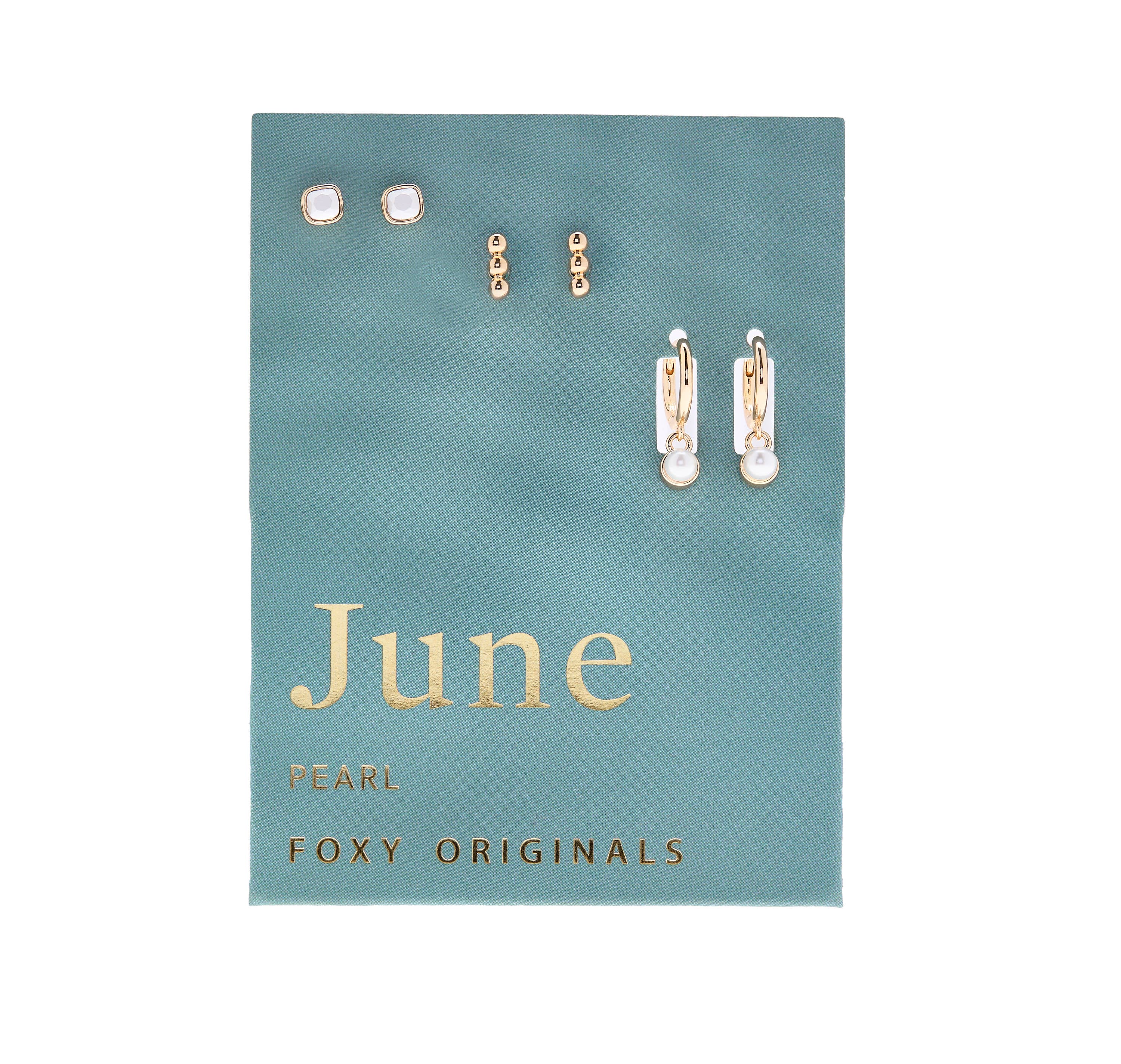 Foxy Originals - Wholesale Dangle Earrings - June Birthstone Stud & Huggie Hoop Earrings | Christmas 20252