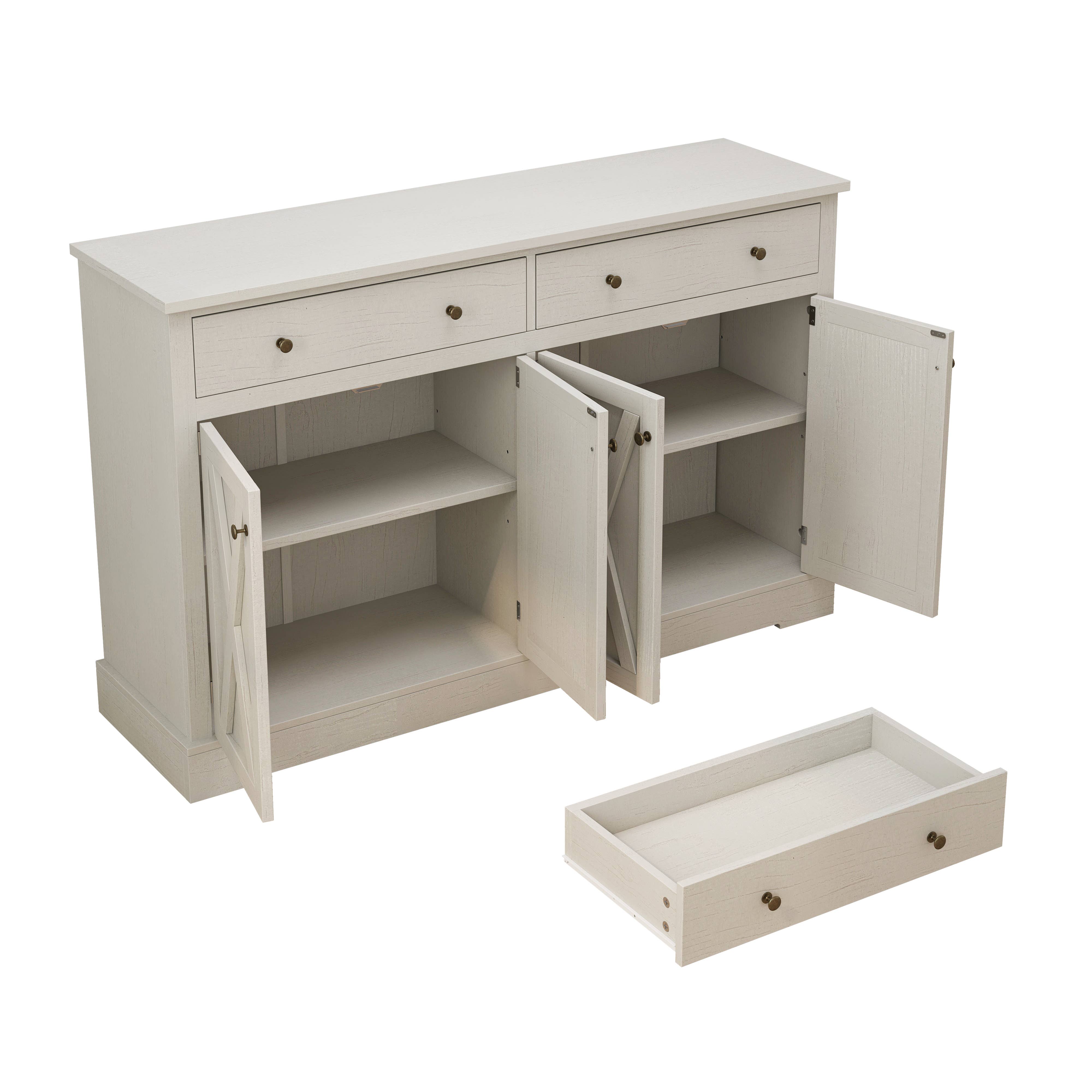 HOMYCASA DESIGN INC - Vente Armoire - Buffet Blanc Vintage & Deux Tiroirs7