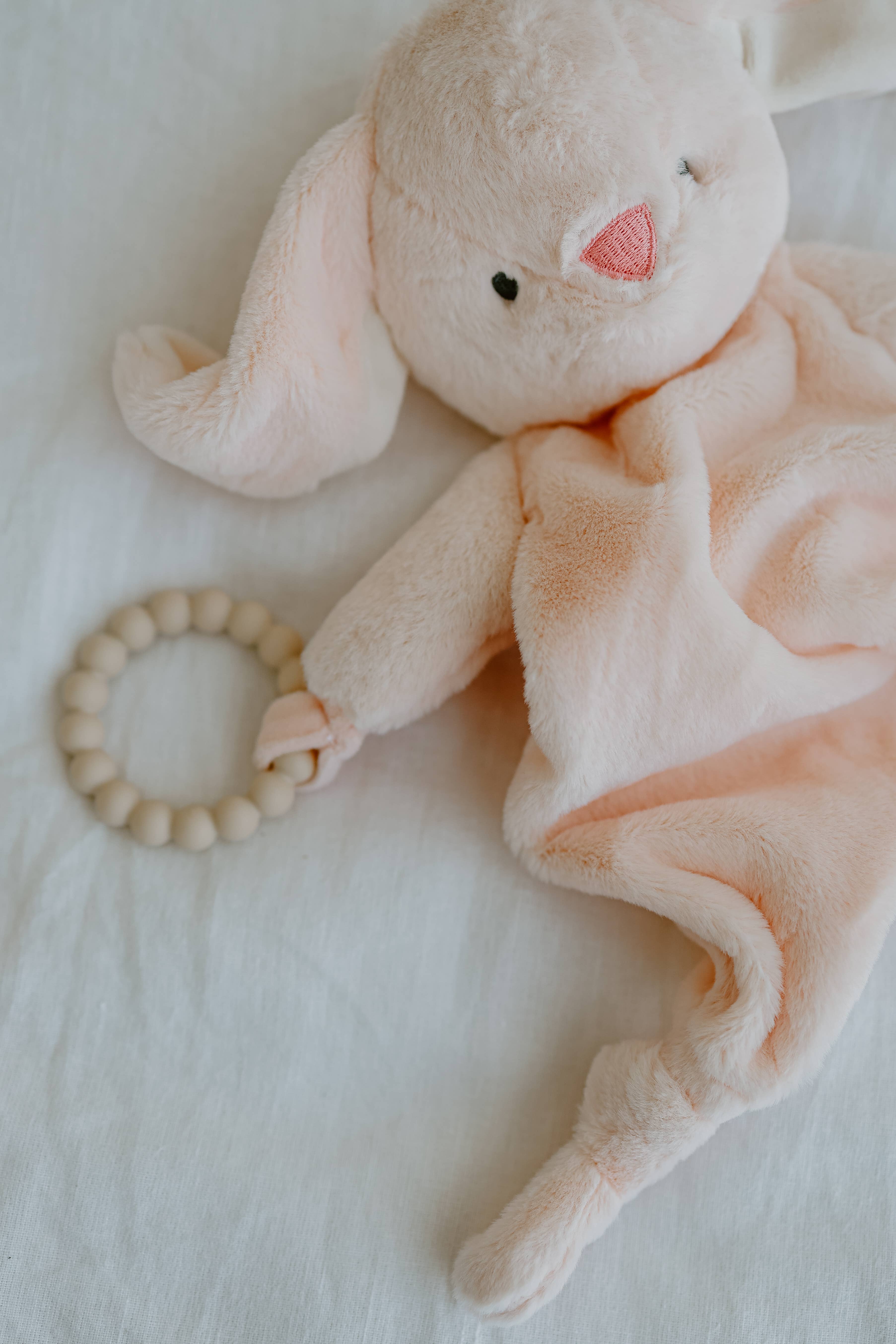 the name nest - Wholesale Stuffed/plush toy – Kids & baby - Pink Marnie - bunny comforter and teether1