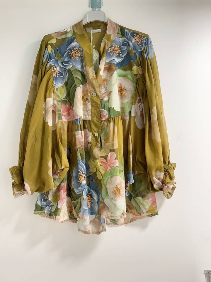 Happy look - Wholesale Blouse - Women's - Floral Blouse in Cotton Voile – Lightness & Femininity
