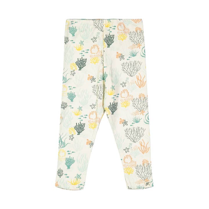 Coral Print Legging for wholesale by Little Lentil Clothing
