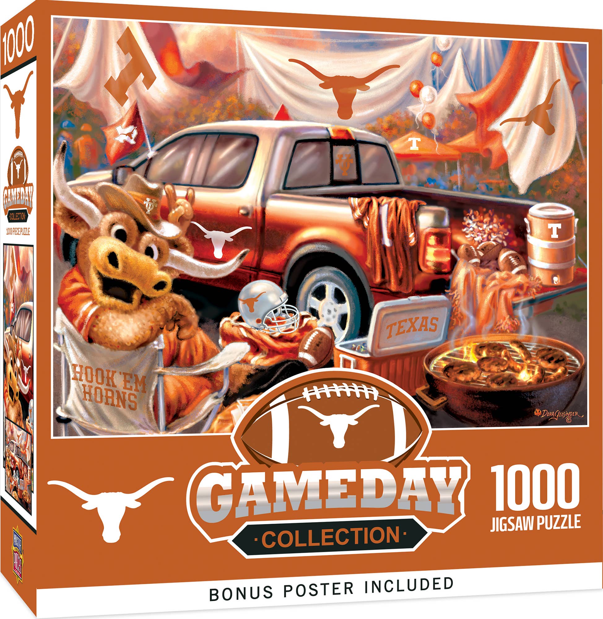 Masterpieces Puzzles - Wholesale Puzzle - Adult - Texas Longhorns - Gameday 1000 Piece Puzzle0