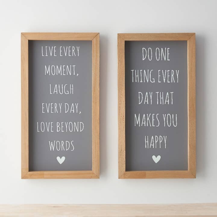 Framed Quote Signs, 2 Assorted for wholesale by Gainsborough Giftware x Portland Living