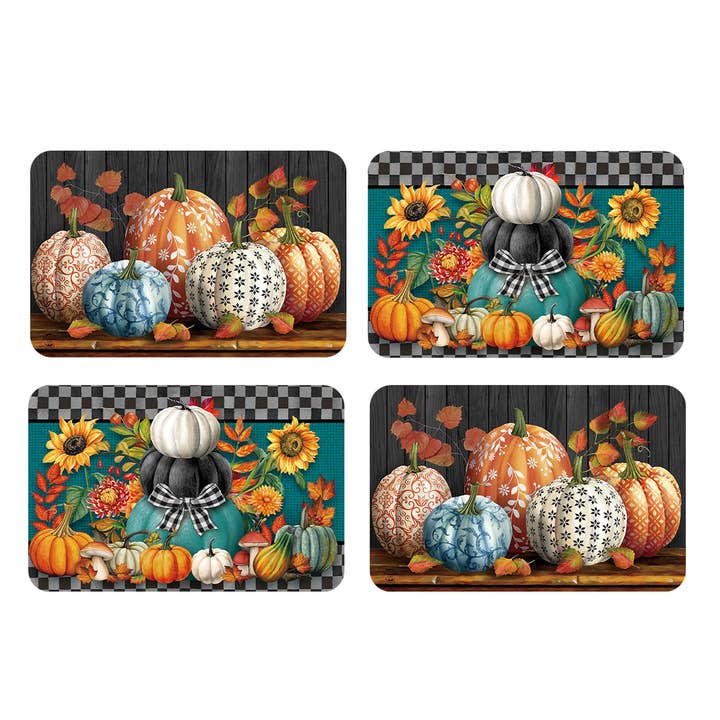 Patterned Pumpkins Placemat (4-pack) for wholesale by Briarwood Lane