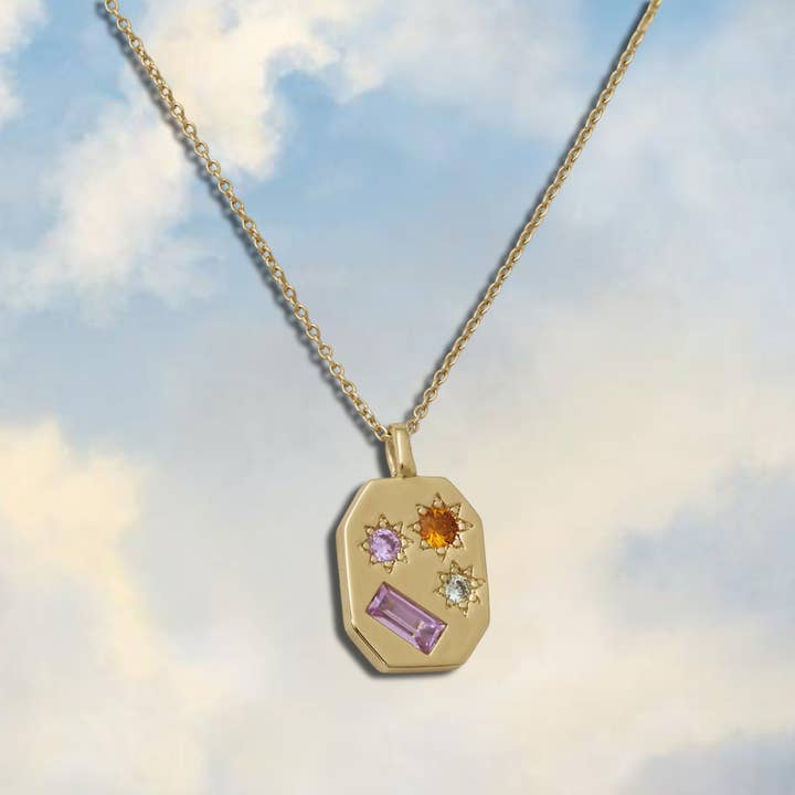 Kaleidoscope Disco Necklace for wholesale by Junk Jewels Ltd