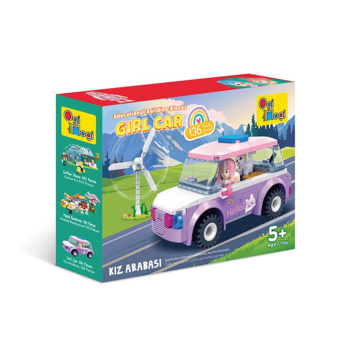 Multi Colored Ogi Mogi Girl’s Car Building Blocks Set 136 PCS Compatible with Lego for wholesale on Faire2