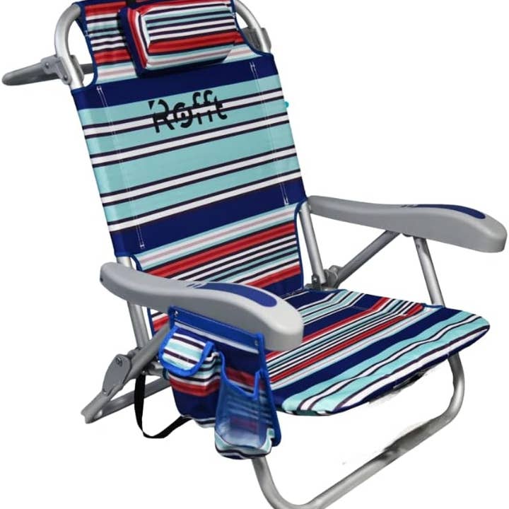 Beach Chair 6 Positions Backpack Beach Chairs for Adults Reclining and Folding Backpack Beach Chair Heavy Duty for Seniors with Backpack Straps Best Beach Chair Lay Flat Lightweight for wholesale by ROFFT USA LLC