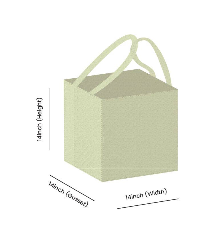 Non Woven Totes - Wholesale Gift Bag - Custom Printed Non-Woven Bakery Tote Bags - 14x14x14 | Squared Tote Bags9
