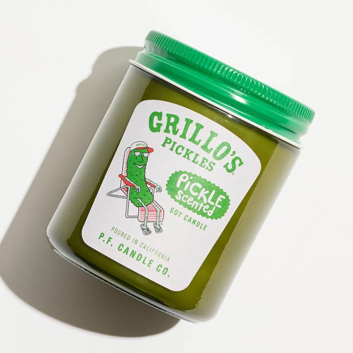 Grillo's Pickle Scented– Standard Candle for wholesale by P.F. Candle Co.