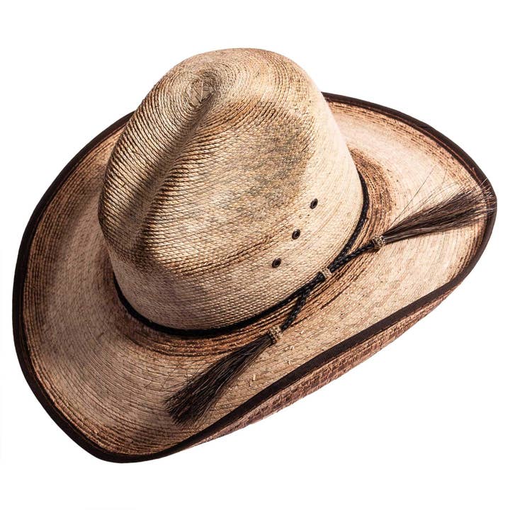 Natural Mexican Palm Western Hat - Style Diego for wholesale on Faire