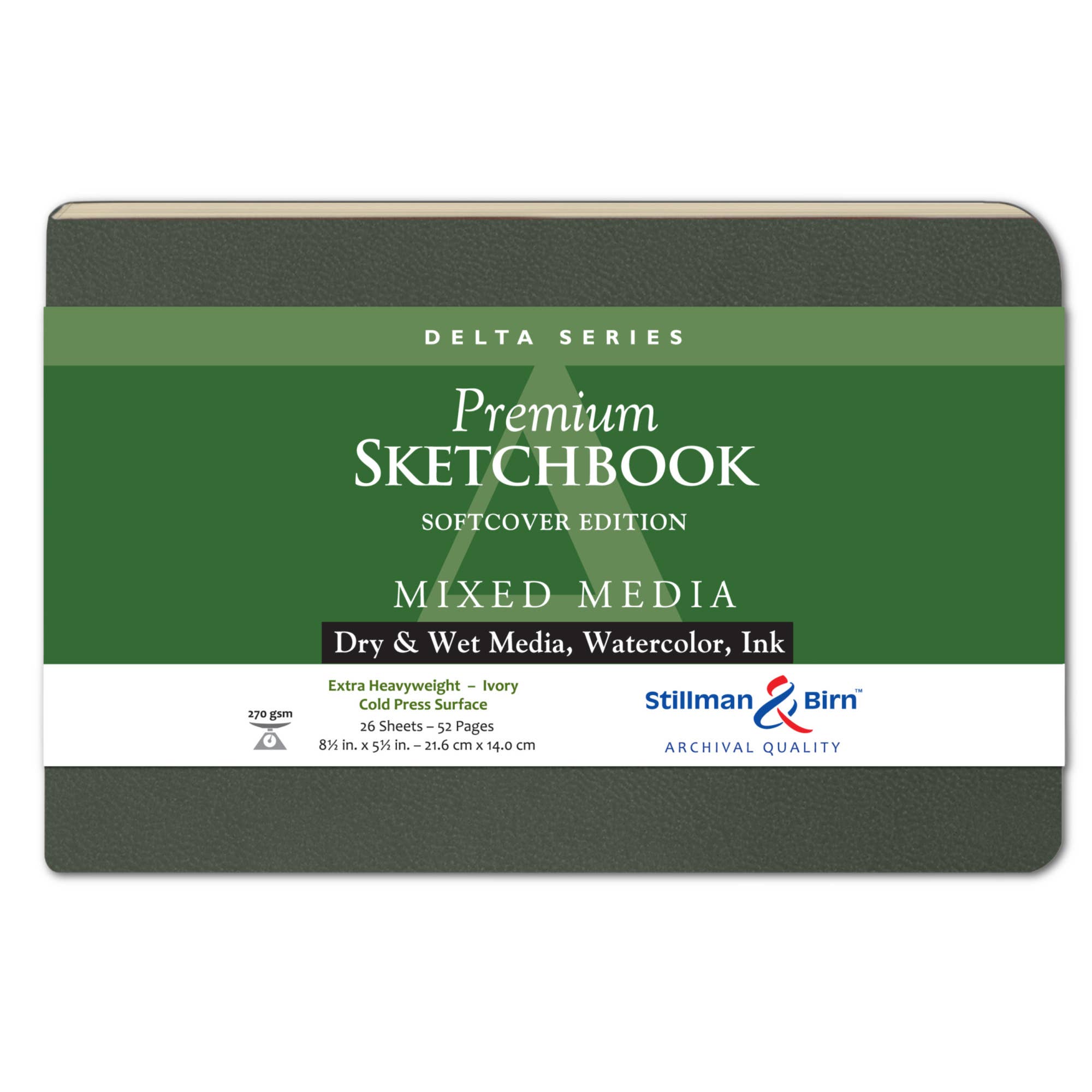 Exaclair - Vente Carnets de croquis - Journal en techniques mixtes Stillman & Birn, série Delta, ivoire5