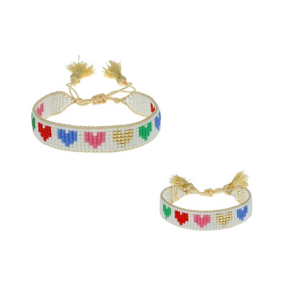 Mini & Me: Rainbow Hearts Bracelet Set for wholesale by HART